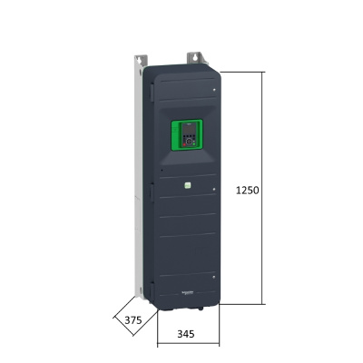 ATV650D90N4 | Преобразователь частоты, серия ATV650, 75/90 кВт, 145/173 А , перегрузка 150/110 %, 380 В, Schneider Electric