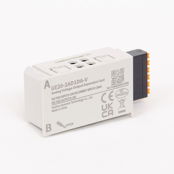 GE20-2AD1DA-V | Карта расширения ПЛК Easy, 2 аналоговых входа, 1 выход, диапазон - напряжение, Inovance
