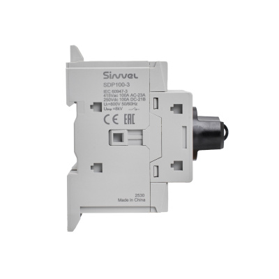 SDP100-3 | Выключатель-разъединитель, 100 А, 3Р, ручка прямого монтажа с блокировкой, Sinvel