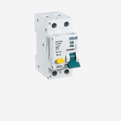 16229DEK | АВДТ 1Р+N 16А 30мА тип A х-ка С ДИФ-103 6кА, Dekraft