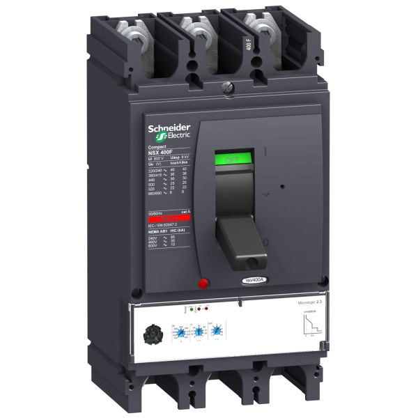 LV432693 | Автоматический выключатель NSX400N Micrologic 2.3 3P3d 400A 50кА, Schneider Electric