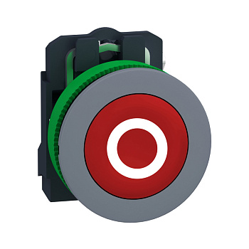 XB5FA4322C0 | Кнопка без подсветки, с возвратом, 1НЗ, красная, маркировка "O", C0, Schneider Electric