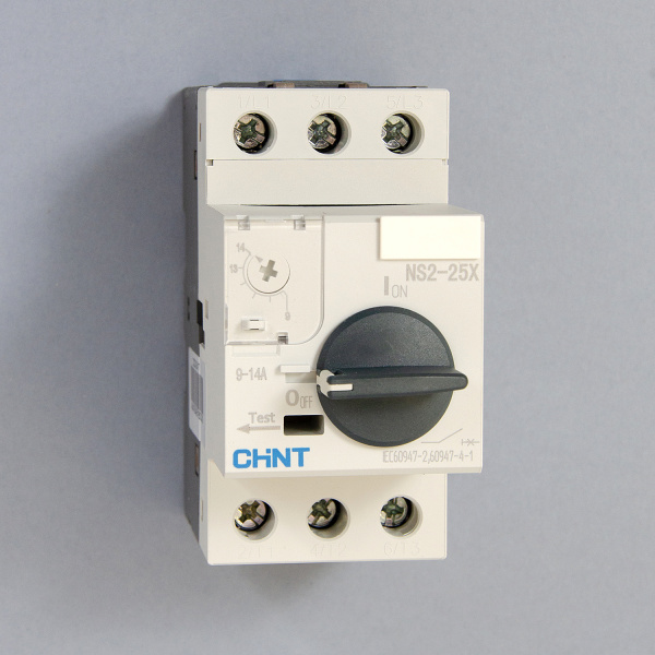 Автоматический выключатель защиты двигателя NS2-25X 9-14А с поворотной ручкой, Chint, ch495186