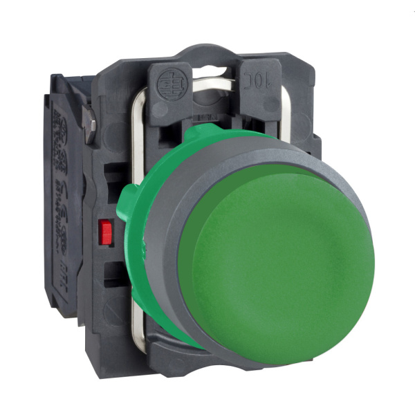 XB5AP31C0 | Кнопка с колпачком без подсветки, с возвратом, 1НО, зелёная, C0, Schneider Electric