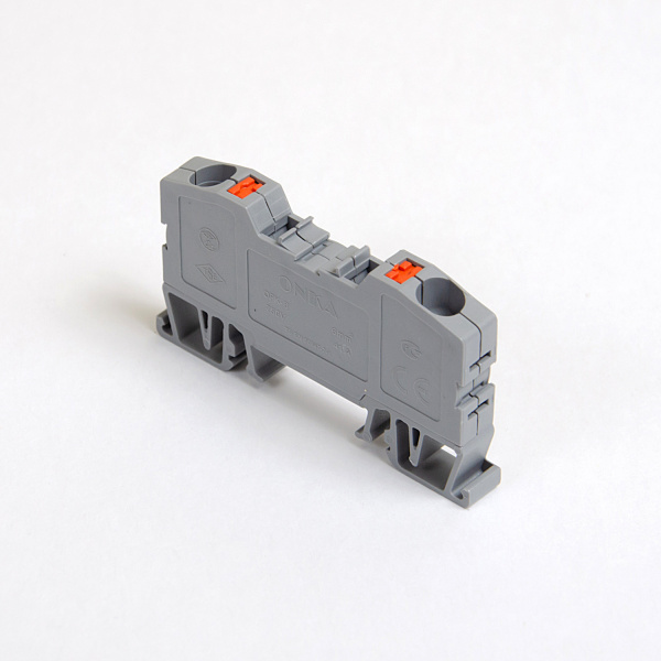 1020034 | Клеммник пружинный быстрозажимной (Push in), 6мм.кв. (серый), 1522, Onka