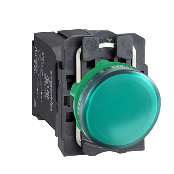 XB5AV43 | Сигнальная лампа, зелёная, через трансформатор 1,2ВА 6В, Schneider Electric