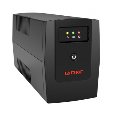 dkcINFO600S | Линейно-интерактивный ИБП Info, 600 ВА/360 Вт, 1/1, 2xSchuko, 1x7Aч, DKC