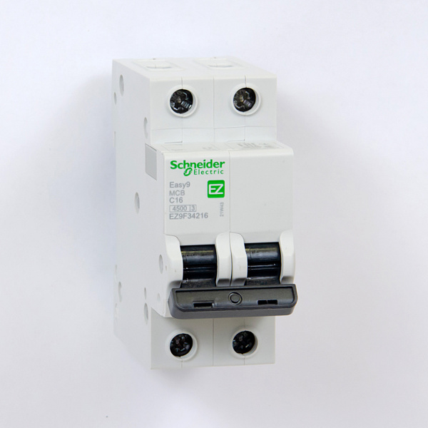 EZ9F34216 | Easy9, 2p, 16А, кривая C, 4,5кА — Автоматический выключатель, Schneider Electric