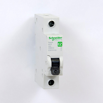 EZ9F34163 | Easy9, 1p, 63А, кривая C, 4,5кА — Автоматический выключатель, Schneider Electric