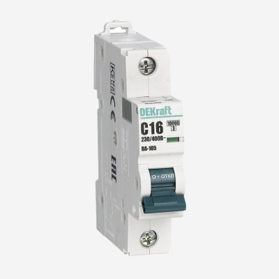 13149DEK | Автоматический выключатель ВА-105 1P 2А C 10кА, Dekraft