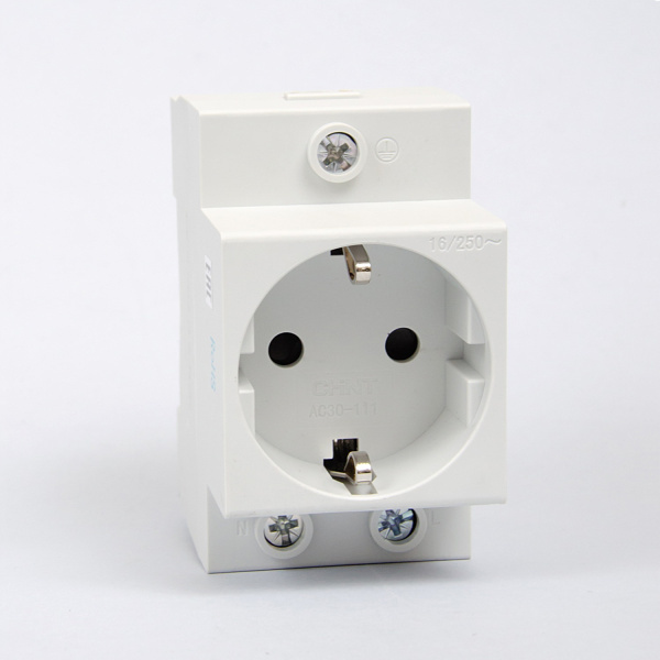 ch775001 | Розетка AC30-111 с заземляющим контактом на DIN-рейку, Chint
