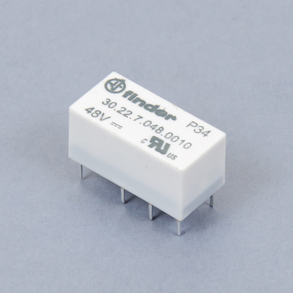 302270480010 | Субминиатюрное двухрядное реле,серия 30, 48В DC, 2А, 2CO, Finder