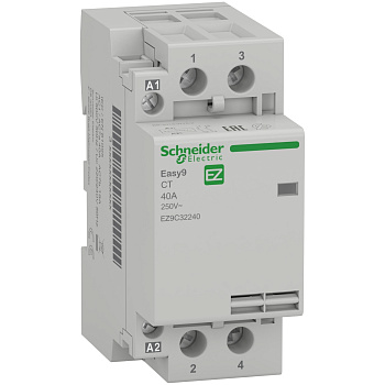 EZ9C32240 | Модульный контактор, серия Easy9, 2НО, 40A, управление 230В АС, Schneider Electric