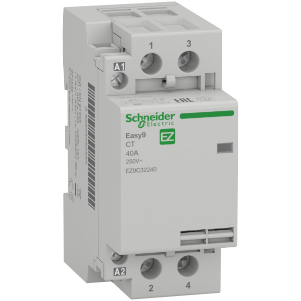 EZ9C32240 | Модульный контактор, серия Easy9, 2НО, 40A, управление 230В АС, Schneider Electric