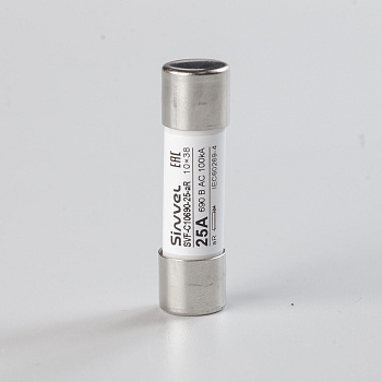 SVF-C10690-25-aR | Предохранитель, 25 А, 690 В АС, aR, цилиндр., 10х38 мм, Sinvel 