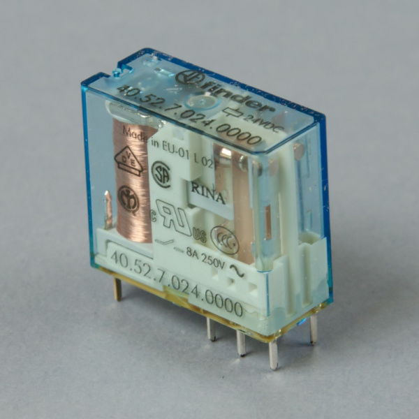 405270240000 | Миниатюрное реле, серия 40, 24В DC чувств., 8А, 2CO, Finder