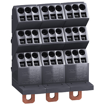 04033 | Распределительная колодка Polybloc, 250 A, 3 полюса, Schneider Electric