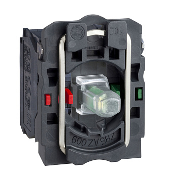 ZB5AW0M45 | Корпус кнопки с подсветкой, 230В AC, красная, 1НО+1НЗ, Schneider Electric