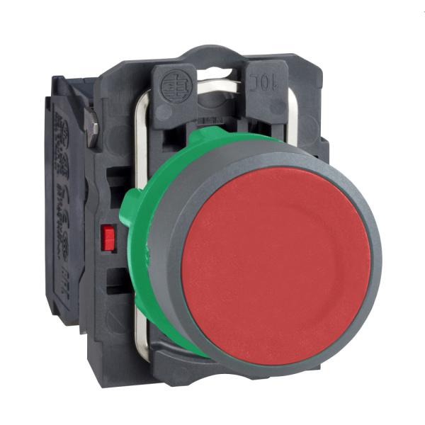 XB5AA42C0 | Кнопка без подсветки, с возвратом, 1НЗ, красная, C0, Schneider Electric