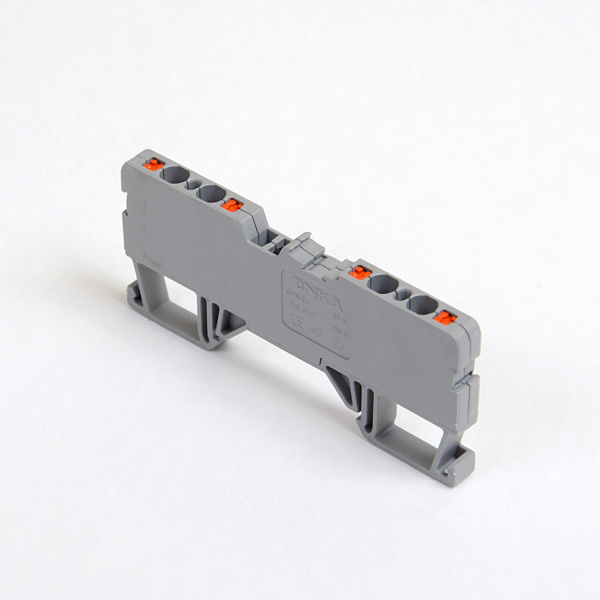 1020275 | Клеммник пруж.быстрозажимной (Push in), 4-х выводной, 2,5мм.кв., (серый), 1252, Onka