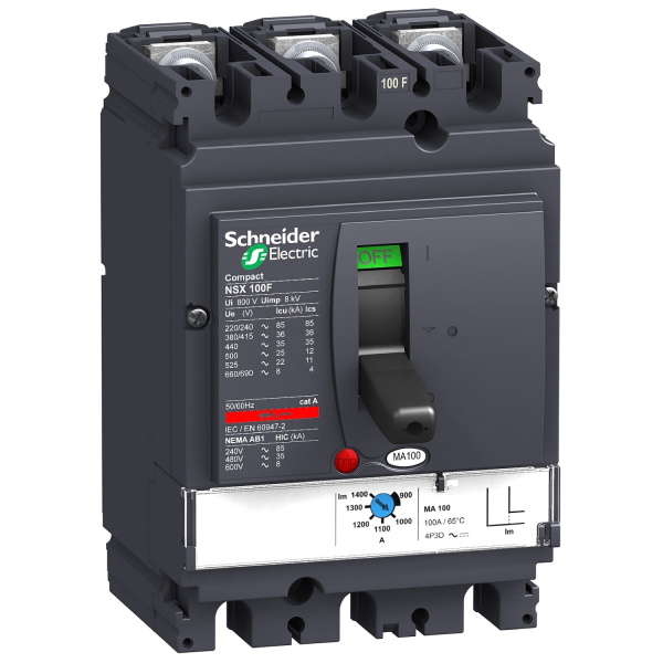 LV430832 | Автоматический выключатель NSX160N MA 3P3d 150A 50кА, Schneider Electric