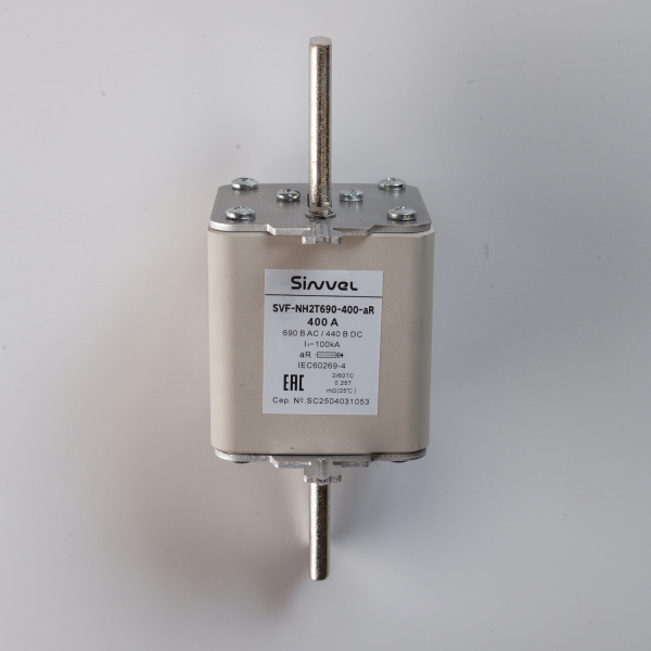 SVF-NH2T690-400-aR | Предохранитель, 400 А, 690 В AС, aR, габарит 2, ножи, Sinvel 