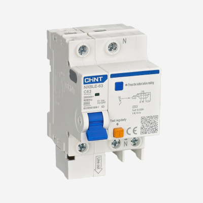 819935 | АВДТ NXBLE-63 1P+N C32 30мА тип AС 6кА, электронный, Chint
