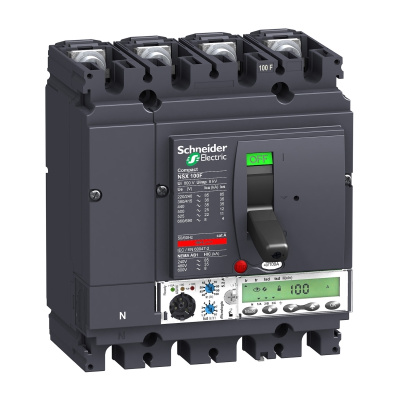 NSX100B-5.2E-100-4P | Автоматический выключатель NSX100B Micrologic 5.2E, 4P3d, 100 A, 25 кА, Schneider Electric