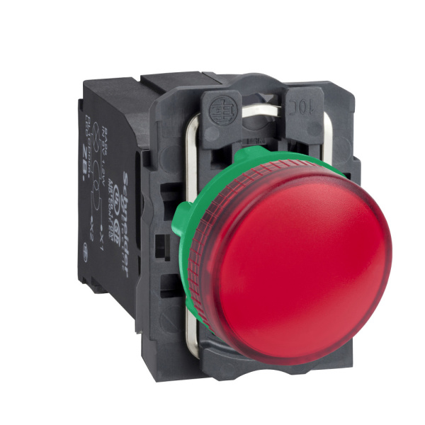 XB5AV44 | Сигнальная лампа, красная, через трансформатор 1,2 ВА 6 В, Schneider Electric