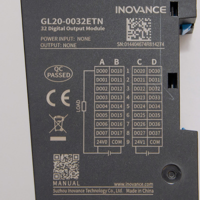 GL20-0032ETN | Модуль расширения для ПЛК Easy, 32 выхода транзисторных NPN, клеммы Push-in, Inovance
