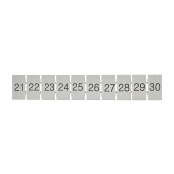 ZB6(21-30)  | Маркировка верхняя горизонтальная для клемм 4 кв.мм, 21-30 (1 лист = 10 шт.), Clims 