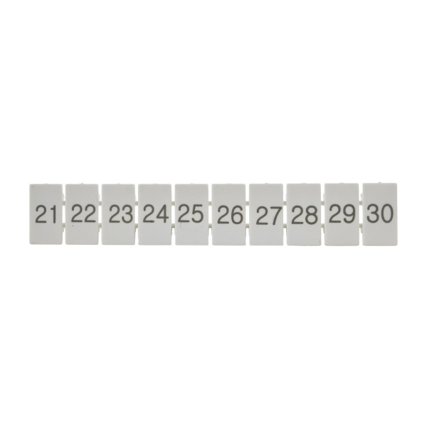 ZB6(21-30)  | Маркировка верхняя горизонтальная для клемм 4 кв.мм, 21-30 (1 лист = 10 шт.), Clims 