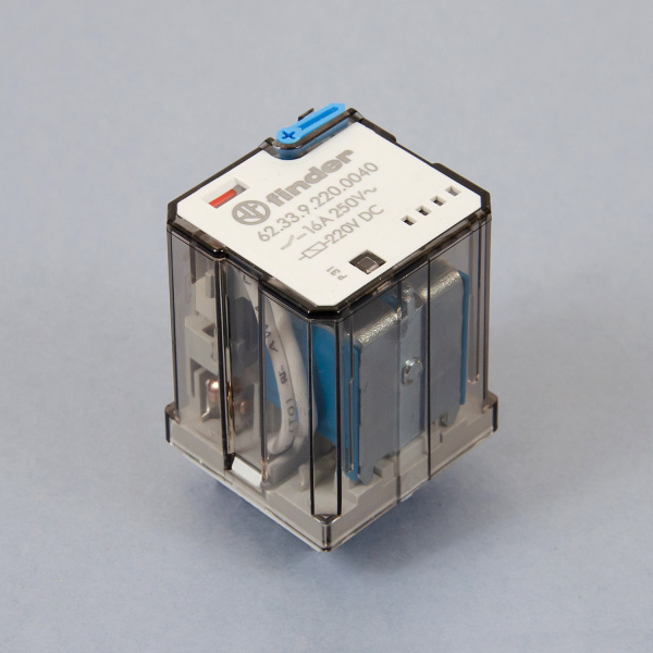 623392200040 | Силовое реле, серия 62, 220В DC, 16A, 3CO, Finder