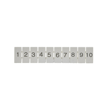 ZB5(1-10)  | Маркировка верхняя горизонтальная для клемм 2.5 кв.мм, 1-10 (1 лист = 10 шт.), Clims 