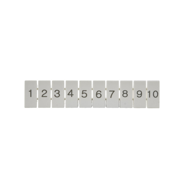 ZB5(1-10)  | Маркировка верхняя горизонтальная для клемм 2.5 кв.мм, 1-10 (1 лист = 10 шт.), Clims 