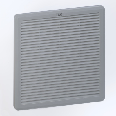 Вентилятор с фильтром 1000 м3/ч, 230В AC, Slide 320х320мм, вырез 291x291мм, RAL7035