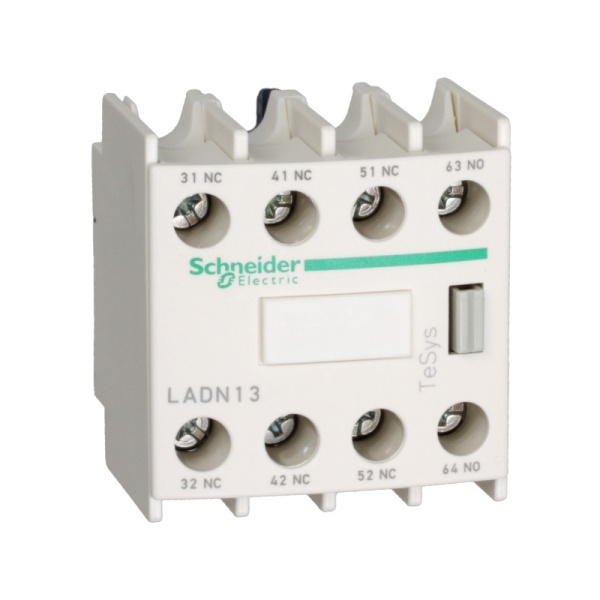 LADN22G | Блок дополнительных контактов, 2 НО + 2 НЗ, фронтальный монтаж, Schneider Electric