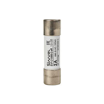 SVF-C10690-2-aR | Предохранитель, 2 А, 690 В АС, aR, цилиндр., 10х38 мм, Sinvel 