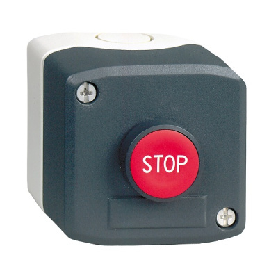 XALD114E | Кнопочный пост, 1 кнопка "Stop" с возвратом, маркировка на кнопке, 1 НО + 1 НЗ, Schneider Electric
