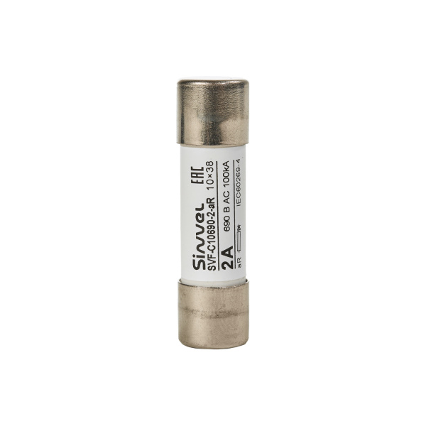SVF-C10690-2-aR | Предохранитель, 2 А, 690 В АС, aR, цилиндр., 10х38 мм, Sinvel 