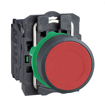 XB5AA41 | Кнопка без подсветки, с возвратом, 1НО, красная, Schneider Electric