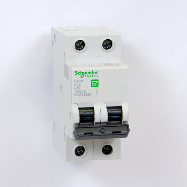 | Easy9, 2p, 25А, кривая C, 4,5кА — Автоматический выключатель, Schneider Electric