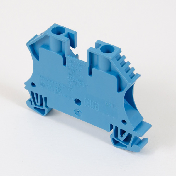 1020280000 WDU 6 BL | Проходная клемма синяя WDU 0,2…10мм², 41 А винтовой зажим, Weidmuller 