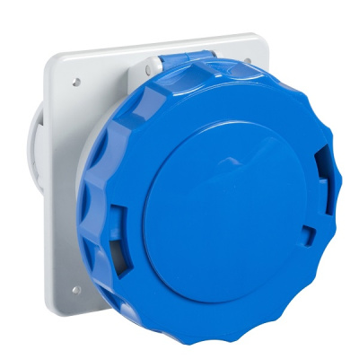 81690 | Розетка для скрытой проводки, прямая, винтовое соединение, 125А 2P+E IP67 220В, Schneider Electric
