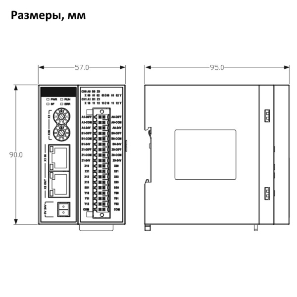 GR10-2HCE | Модуль расширения ведомый EtherCAT, 2 высокоскоростных канала ABZ, Inovance