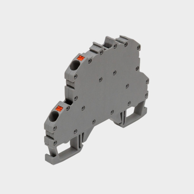 1020128 | OPK 4-2C | OPK 4-2C; Клеммник 2-х ярусный пружинный быстрозажимной (Push in), 4 мм.кв. (серый),1792, Onka
