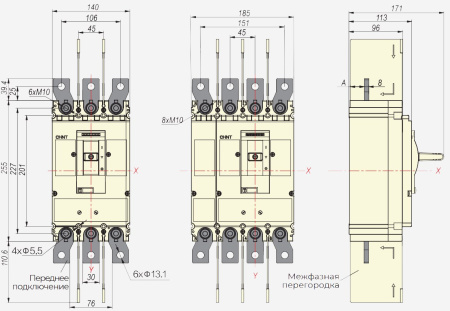 ch269593 | Выключатель-разъединитель NM8NSD-400 AC 3P, Chint