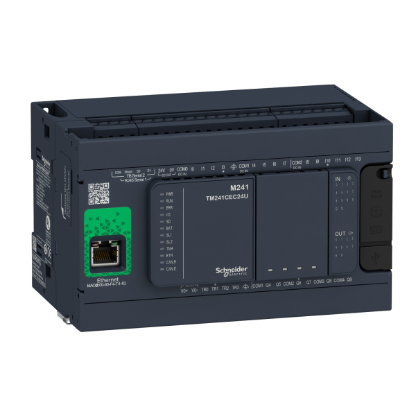 TM241CEC24R | Программируемый логический контроллер Modicon M241 24IO, Schneider Electric