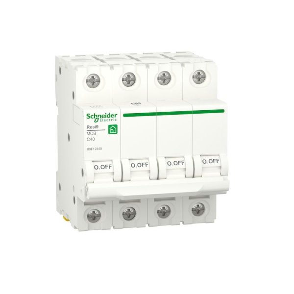 R9F12440 | Автоматический выключатель кривая С 40А 4P 6кА, Schneider Electric