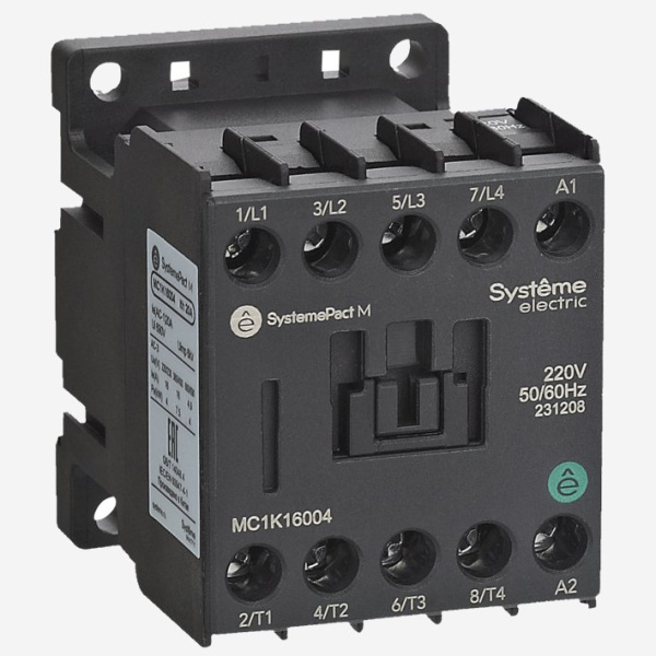 MC1K16008M7 | КОНТАКТОР MC1K 4P(2НО+2НЗ) 16A AC220V 50/60Hz, Systeme Electric